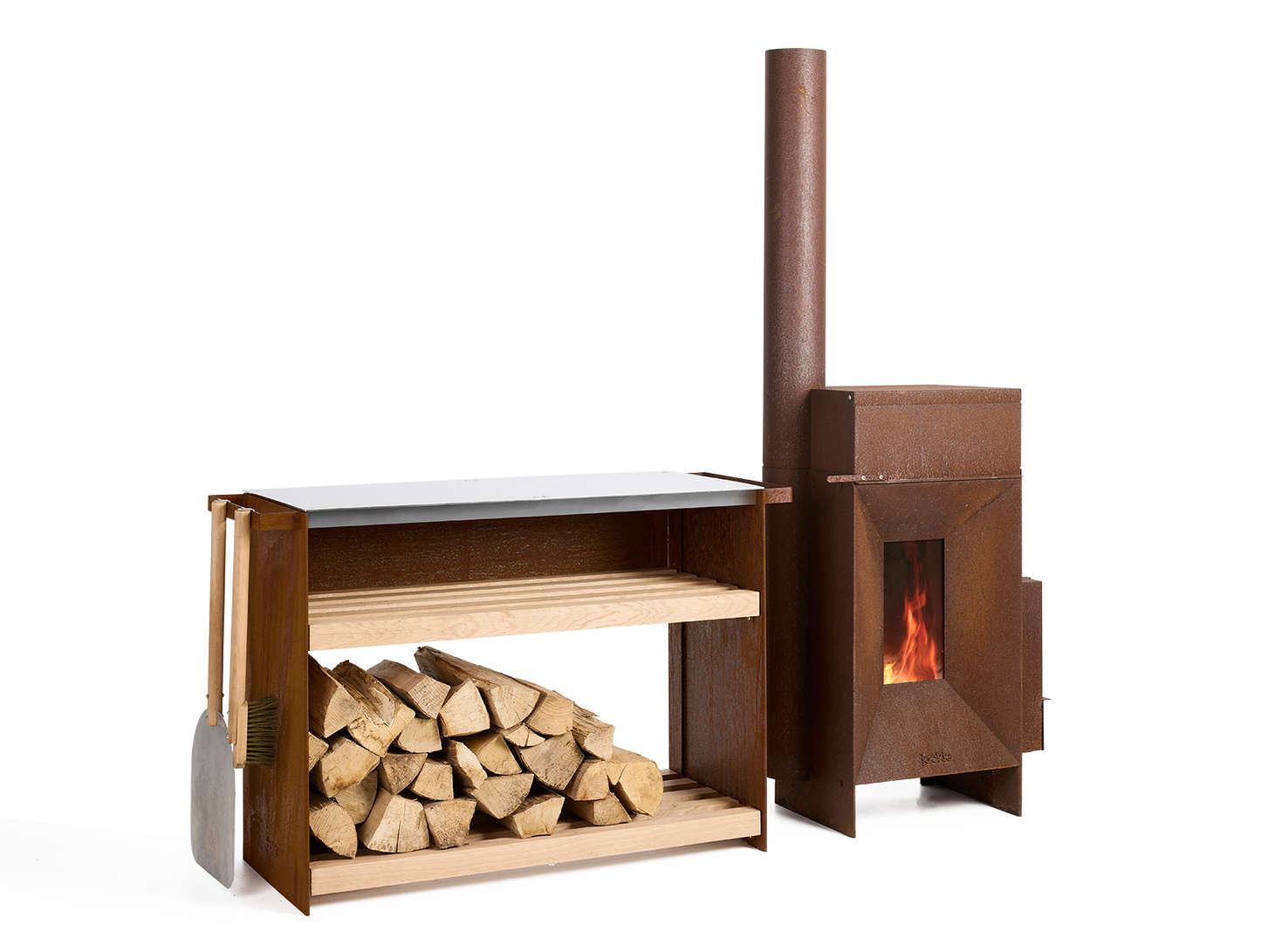 Ilot de cuisine avec espace de rangement